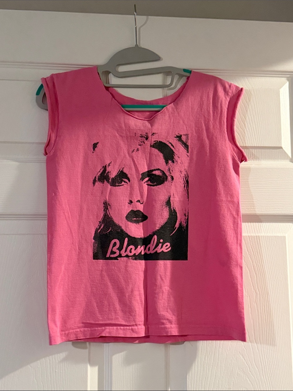 Graphic Blondie Pink Crop Tank Top